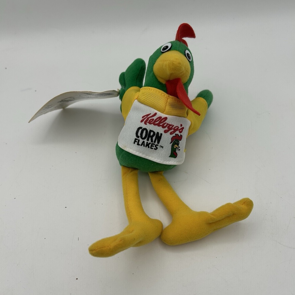 Vintage 1997 Kellogg's Bean Bag Breakfast Bunch - Corny Cornelius - 9" Plush NWT